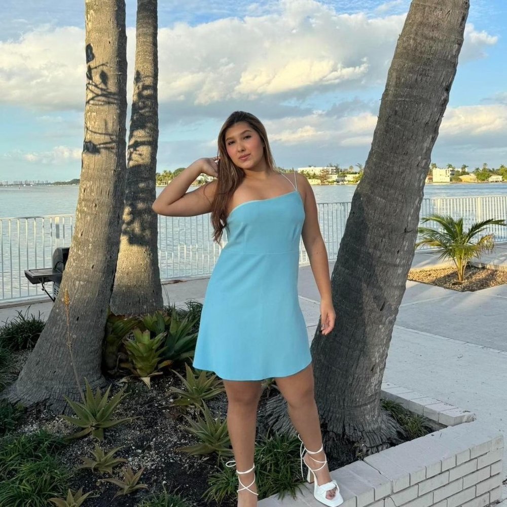 Abercrombie Fitch Baby Blue Romper Dress